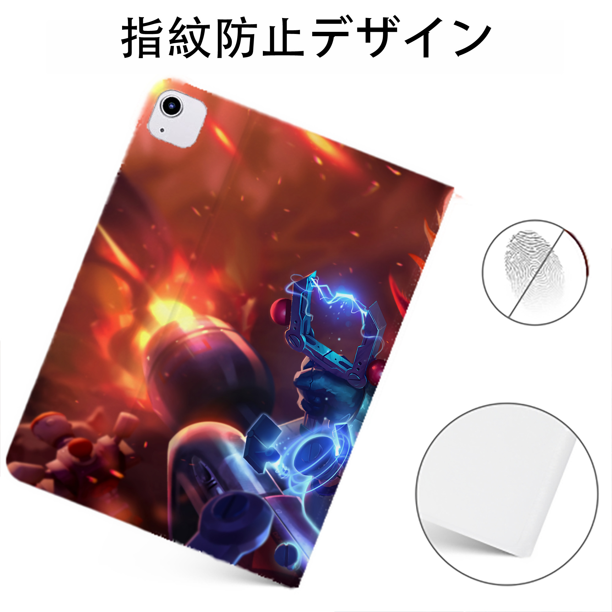 （画像用） リーグ・オブ・レジェンド League of Legends LOL IPadケース ペンホルダー付き ブックスタイルデザイン